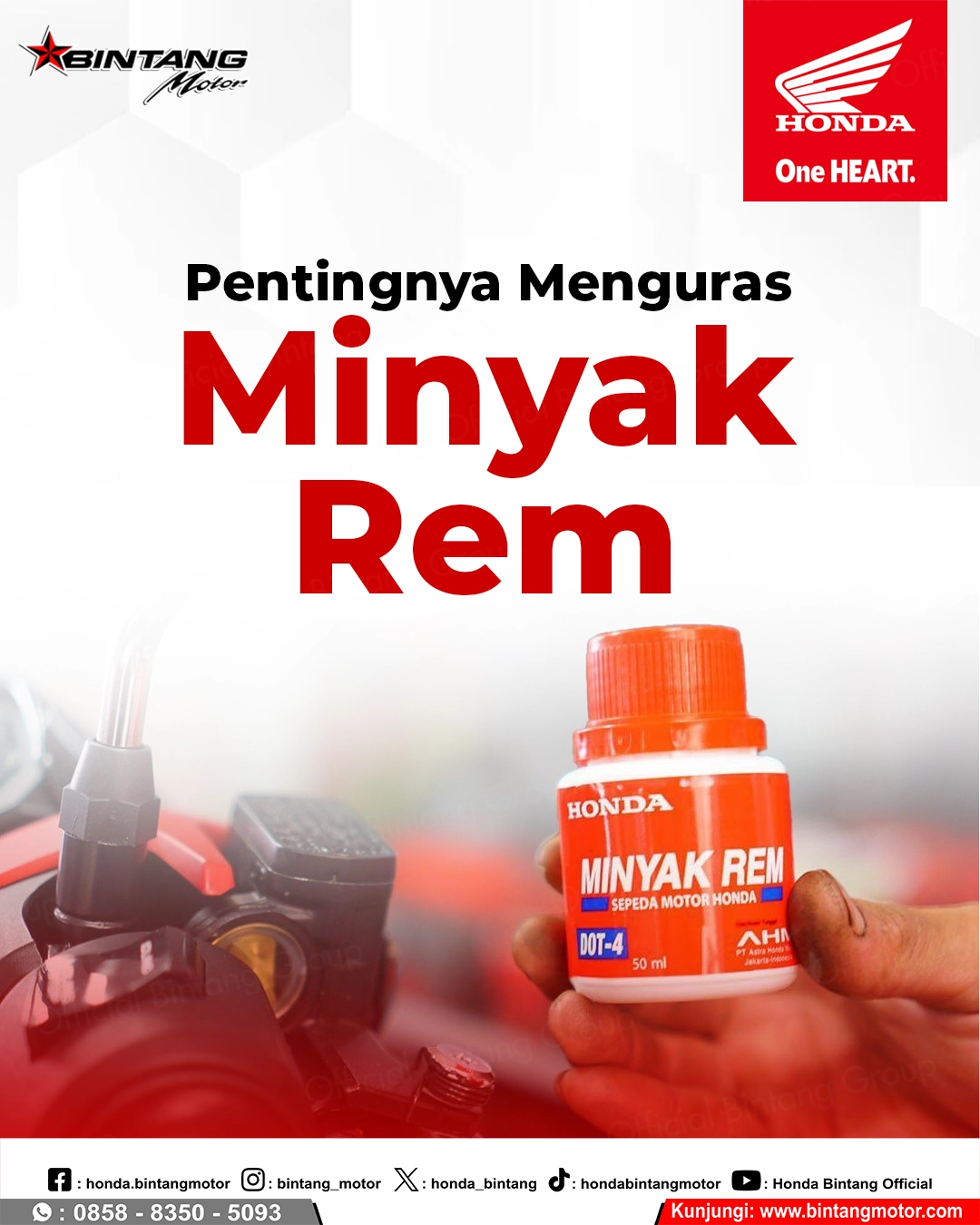 Pentingnya Mengganti Minyak Rem Motor Honda Secara Rutin demi Keselamatan